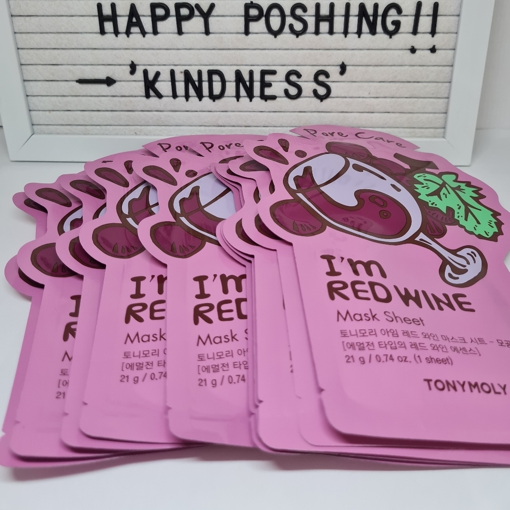 Tonymoly: I'm Red Wine Sheet Masks Bundle of 5